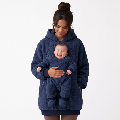 Sudadera Lunubé color Marino con bolsillo para bebé