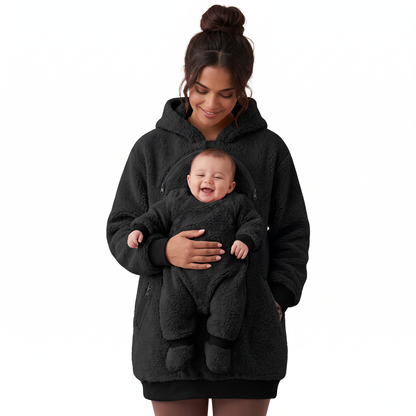 Sudadera Lunubé color Negro con bolsillo para bebé